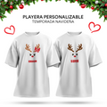 2 Playeras Navideñas en Parejas con nombre